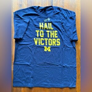 Gildan Blue and Yellow Men's Shirt - XL